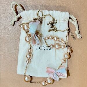 J.Crew Gold and Pearl Necklace with Pastel Accents